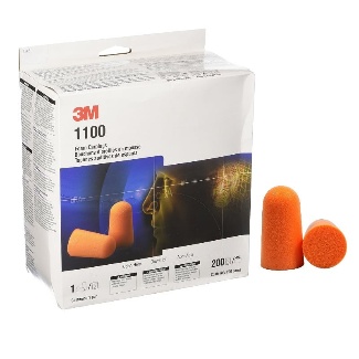 3M FOAM EARPLUGS 1110, UNCORDED. 200PRS/PKT